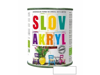 Slovakryl 0100 0,75kg - biely