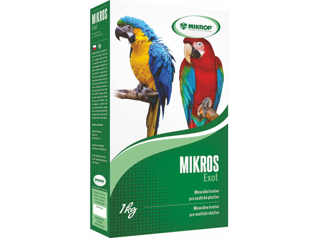 MIKROS Exot minerálne krmivo pre exotické vtáctvo , 1KG