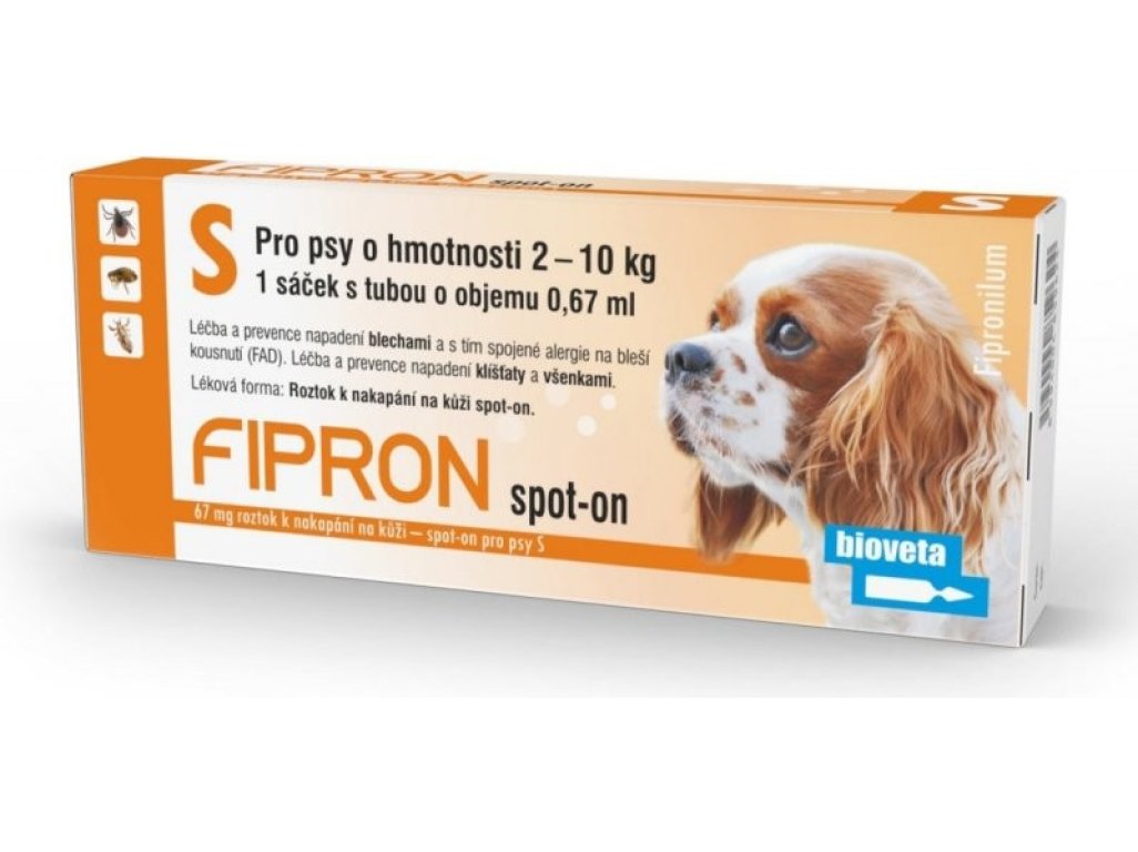 Fipron 402mg Spot-On Dog S sol 1x4,02ml