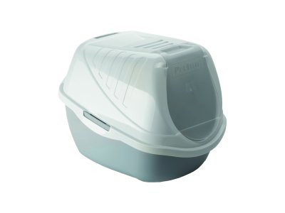 Pet Inn WC s krytom EASY CAT 54x40x40cm sivé