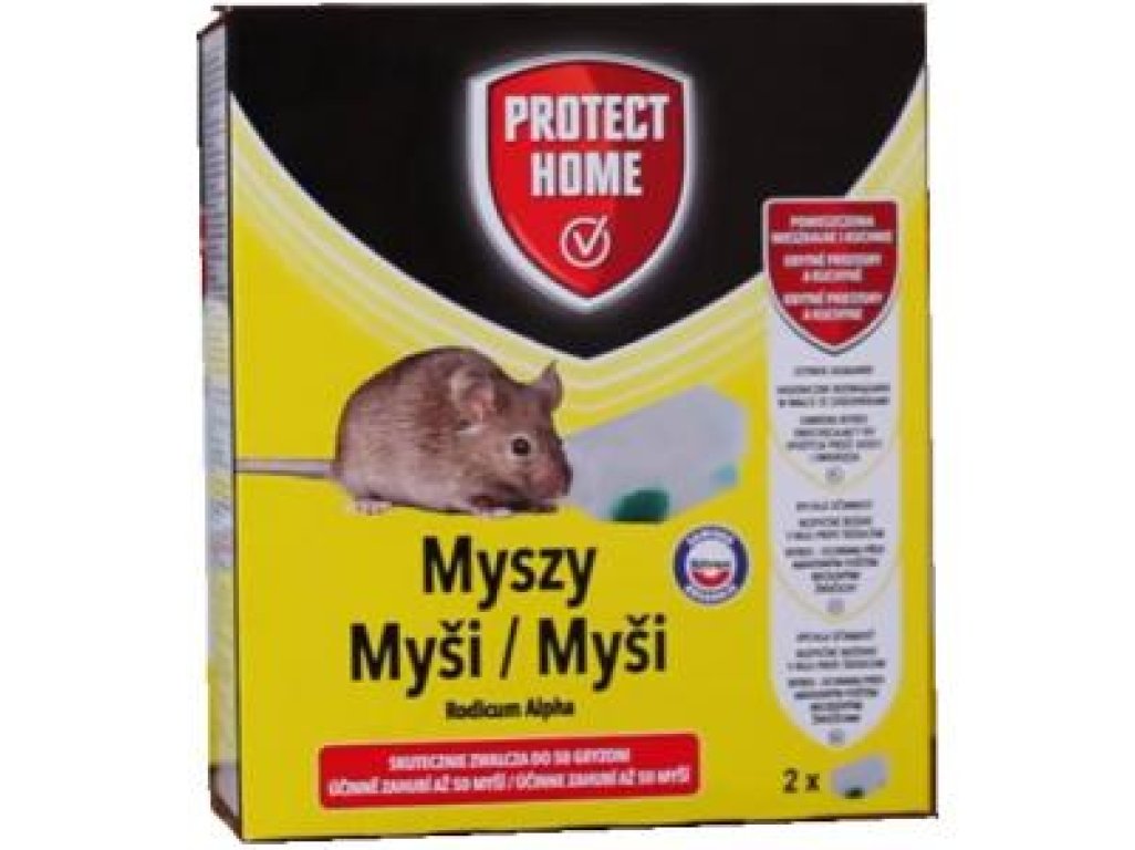 PROTECT HOME -prednaplnená deratizačná stanička, 2x10g určená na hubenie myší. - Rodicum Alpha