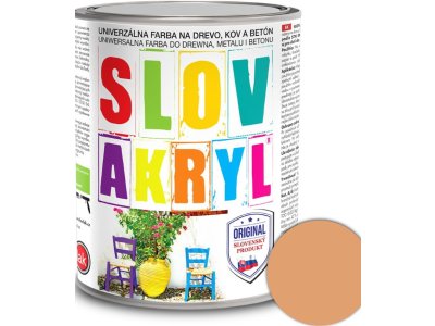 Slovakryl 0210 0,75kg - hnedý pastel