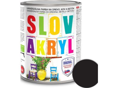 Slovakryl 0199 0,75kg - čierny