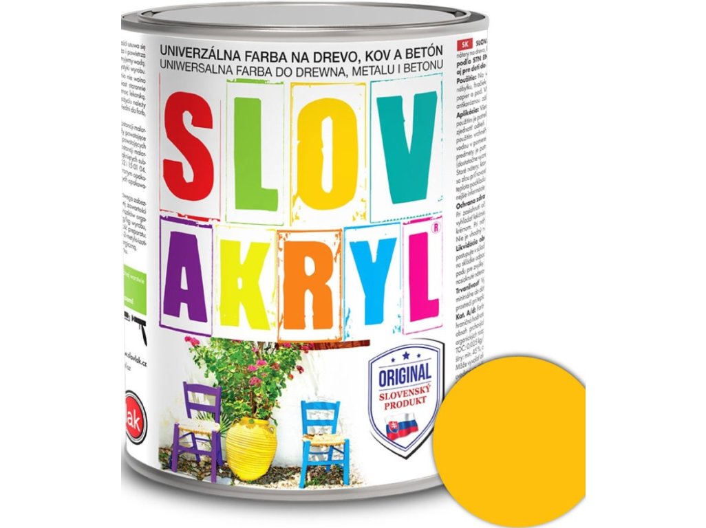 Slovakryl 0620 0,75kg - žltý