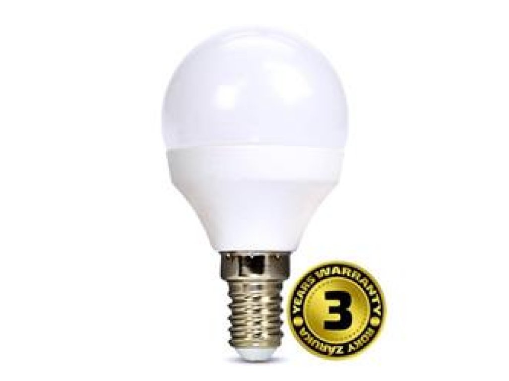 Solight LED žiarovka, miniglobe, 8W, E14, 4000K, 720lm,  neutrálna biela