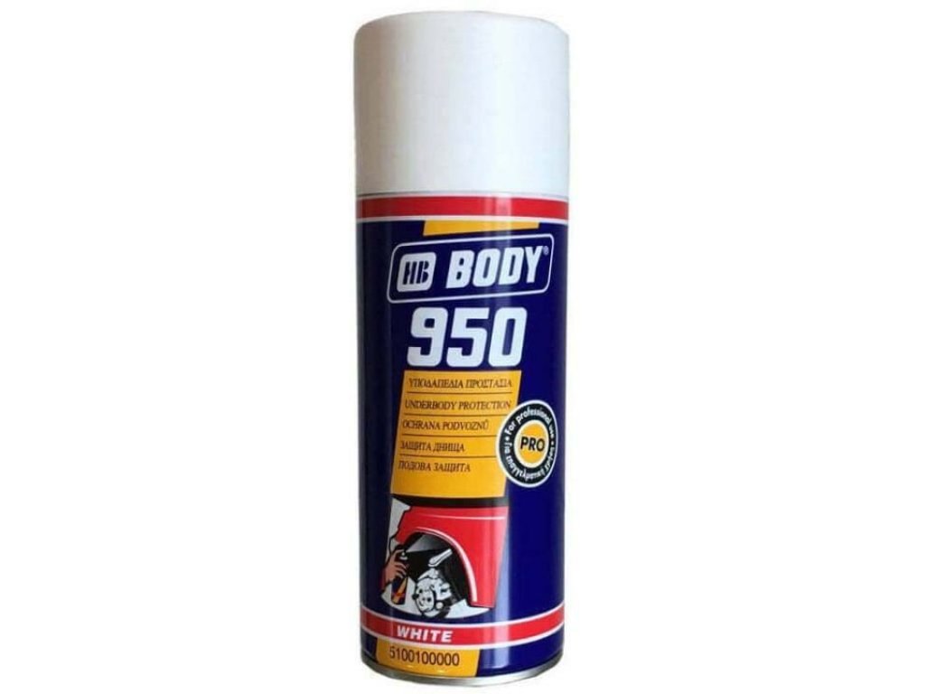HB Body 950 sprej biely 400ml - izolačná protihluková ochrana podvozku