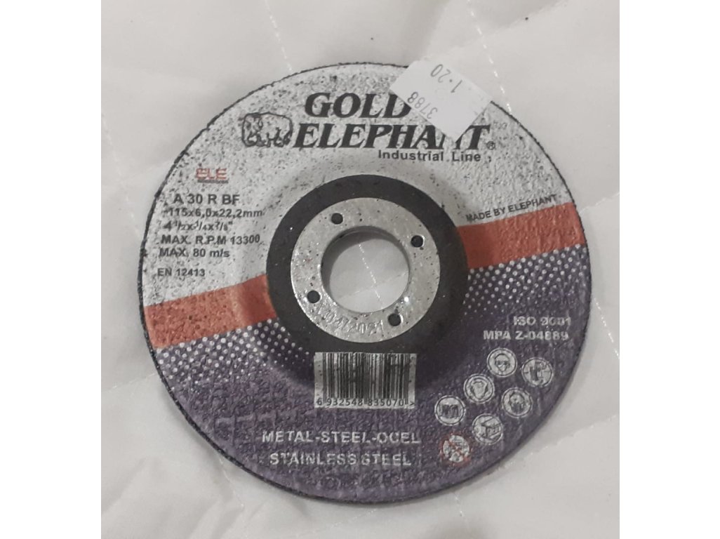 Kotúč brúsny Gold Elephant -115x6,0x22,2 mm (kov, oceľ )