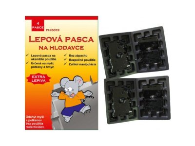 Lepová pasca na hlodavce, FH-5019, 4ks