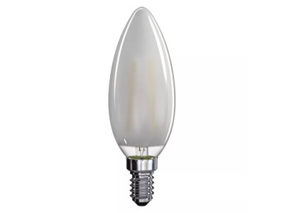 EMOS LED žiarovka Filament Candle matná A++ 4W E14 teplá biela