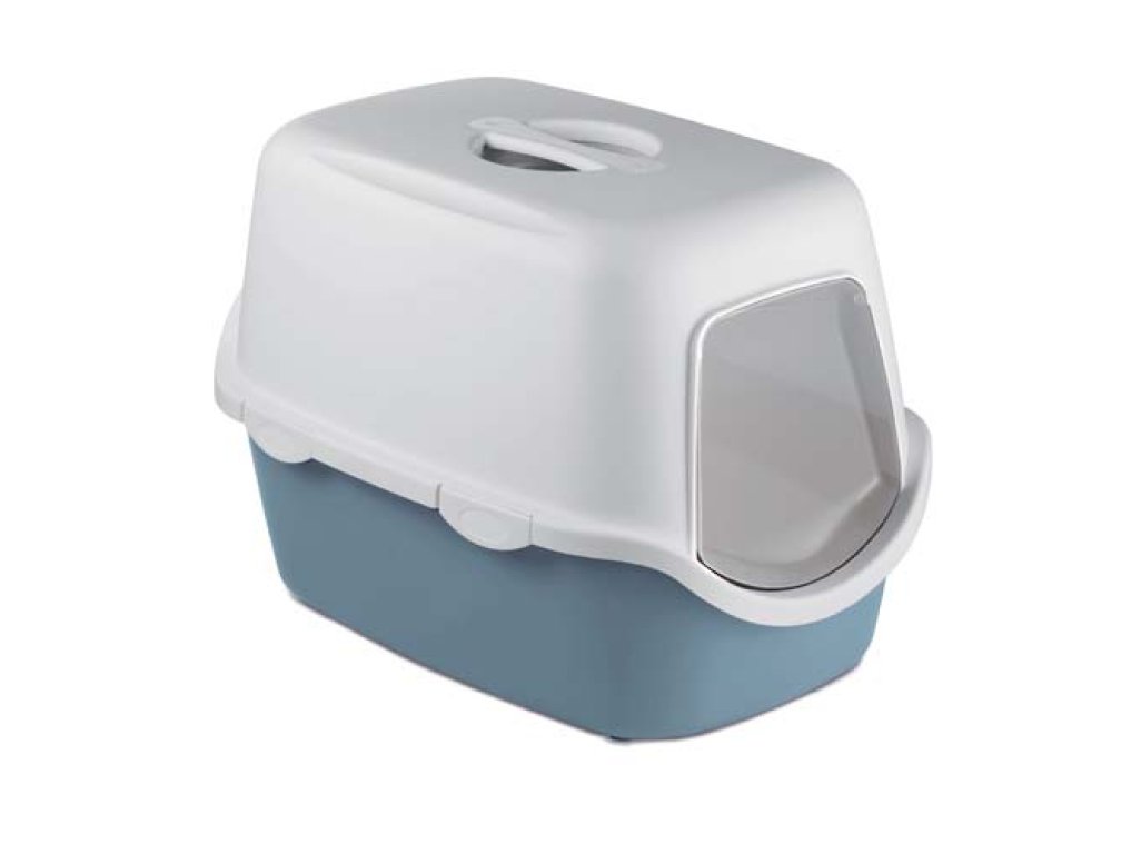 STEFANPLAST CATHY Filter white/steel blue toaleta s krytom+filter 56x40x40cm