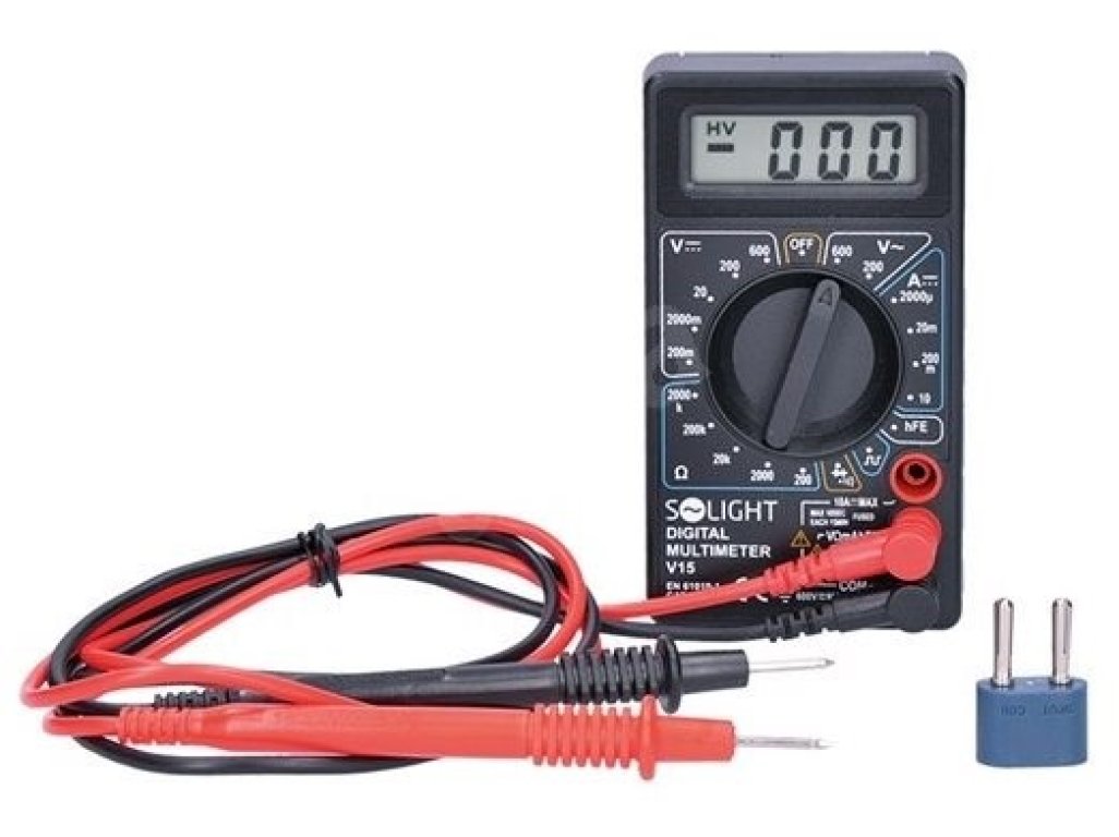 Multimeter V15 čierny SOLIGHT