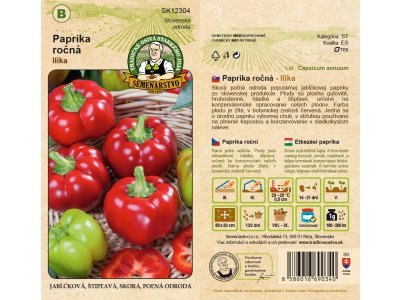 Paprika ročná, Ilika 0,7g SEMENARSTVO