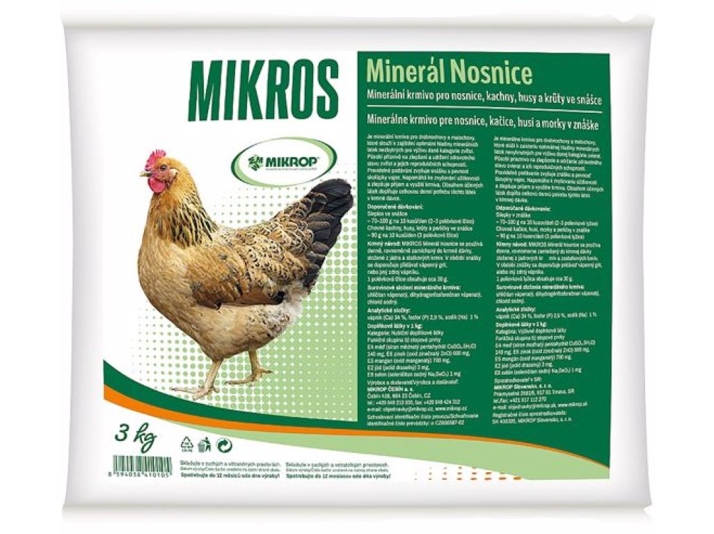 MIKROS Minerál Nosnice, 3kg