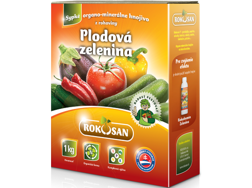 ROKOSAN Plodová zelenina - sypké organicko-minerálne hnojivo z rohoviny 1KG