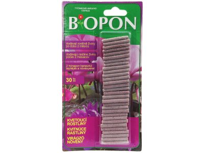 BioPon tyčinkové hnojivo na kvitnúce rastliny - 30 ks v balení