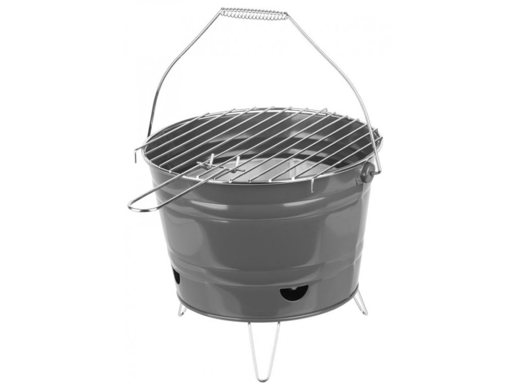 Gril Strend Pro BBQ Finch, vedierko, kovový, na drevené uhlie, 270x220 mm