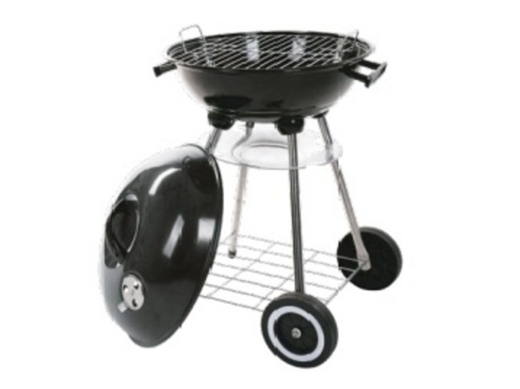 BBQ LINE Gril záhradný okrúhly s krytom 38cm MIR230 na drevené uhlie