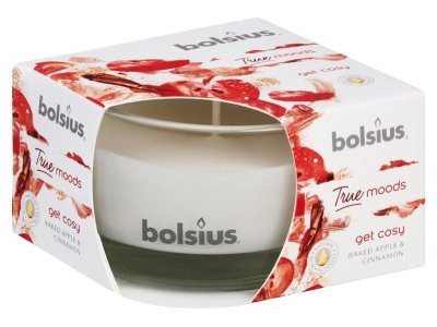 Sviečka Bolsius Jar True Moods 50/80 mm, Get cosy (pečené jablko a škorica)