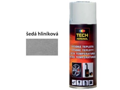 Sprej žiaruvzdorný s odolnosťou do 600°C TECH (šedá hliníková) 400 ml