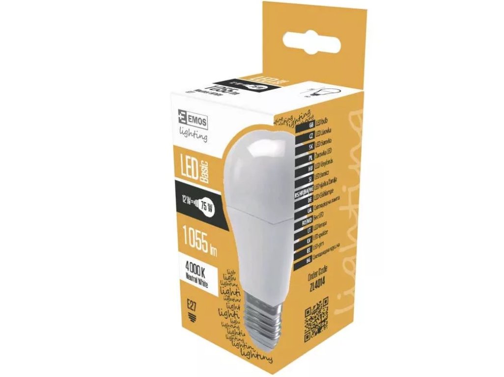 LED žiarovka Basic A60 12W E27 neutrálna biela