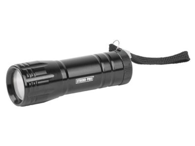 Svietidlo Strend Pro Flashlight FL004, COB 100 lm, Alu, 3xAAA