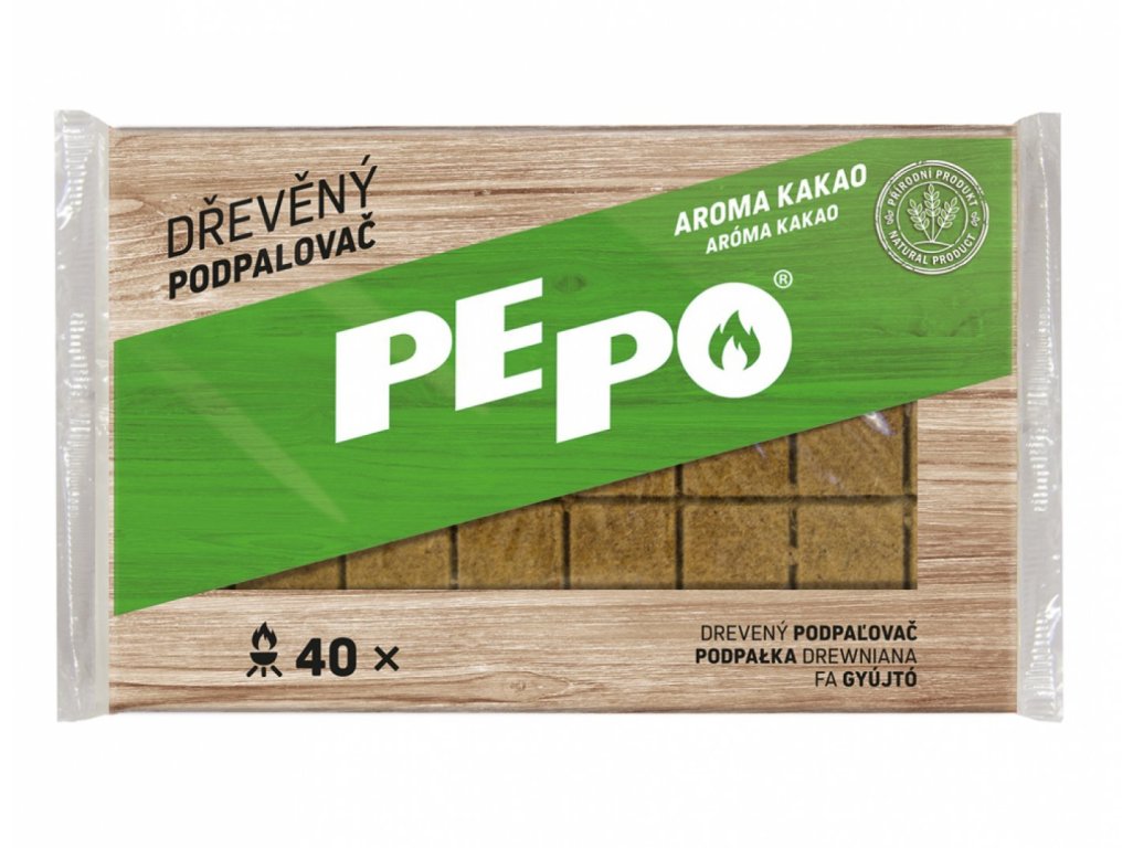 Podpaľovač PE-PO drevený 40 podpáli