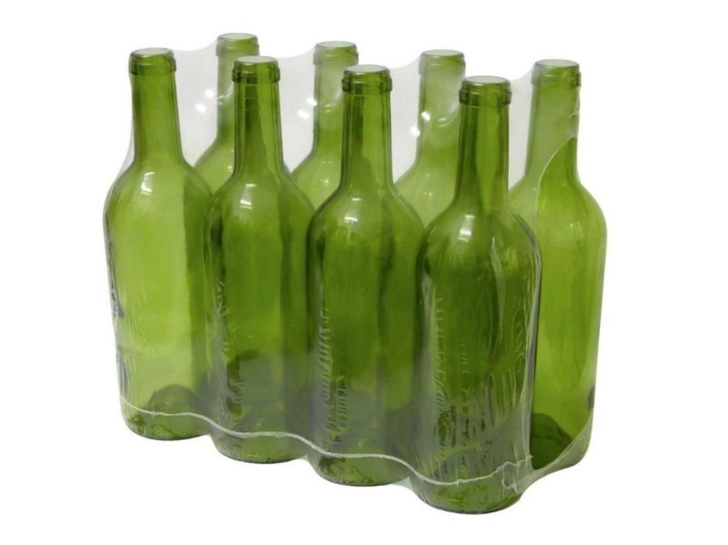 Fľaša na víno sklenená 750 ml zelená