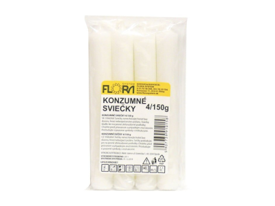 Flora konzumné sviečky 150g 4ks