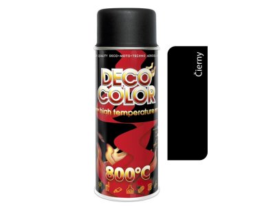 Deco Color High Temperature teploodolný náter až do 650°C čierny 400ml