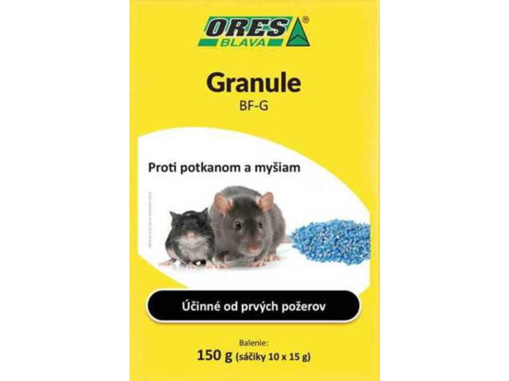 Otrava na potkany a myši 150g Granule ORES