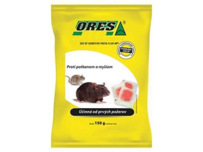 ORES - ZED DF SENSITIVE PASTA FLUO-NP® proti potkanom a myšiam 150 g