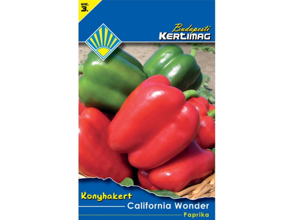 Paprika kápia California Wonder, zelená/červená, hrubostenná 0,6g