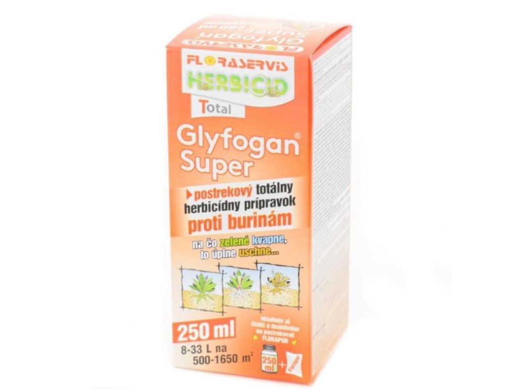 GLYFOGAN SUPER totálny listový herbicíd na ničenie všetkých burín -250ML