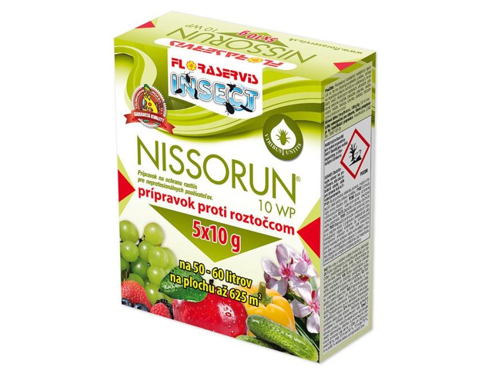 Nissorun 10wp 5x10g -prípravok proti roztočcom so širokým spektrom použitia