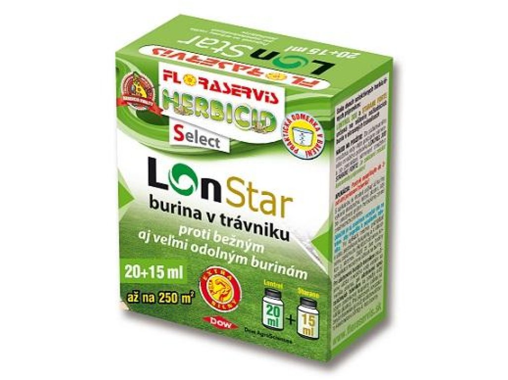 Lonstar20+15ml, proti bežným ale aj veľmi odolným burinám v trávniku