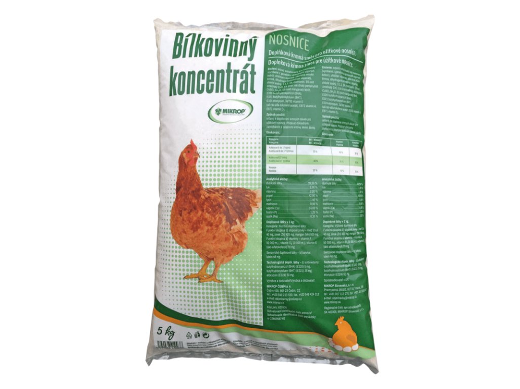 MIKROS bielkovinový koncentrát BK Nosnice s gritom 5kg /bez GMO/