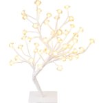Dekorácia MagicHome Vianoce, stromček, jednoduché svietenie, 48 LED teplá biela, interiér, L-0,45 m