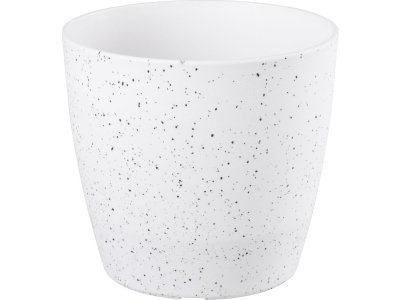 Kvetináč Strend Pro Stone, 28x26 cm, biely, efekt kameňa