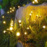 Lampa Strend Pro Garden Firefly, solárna, 6x LED, nerez, 72 cm