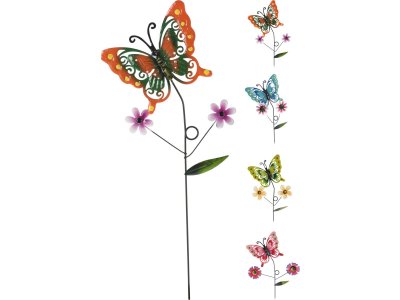 Ozdoba zapichovacia motýľ 62,5 cm mix