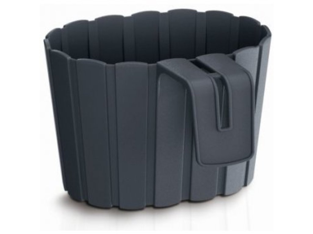 Kvetináč závesný s uchom BOARDEE HOOK ANTRACIT 19,4cm