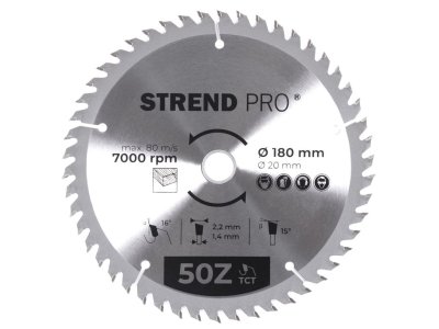 Kotúč Strend Pro TCT 180x2.2x20/16 mm 50Z, na drevo, pílový, SK plátky