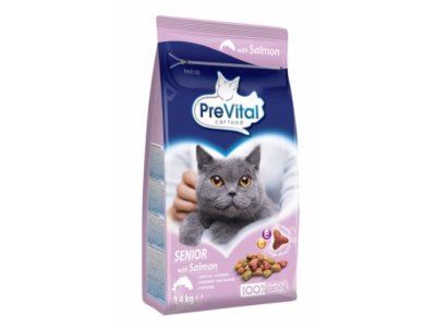 PreVital Cat Senior with Salmon - losos 1,4kg