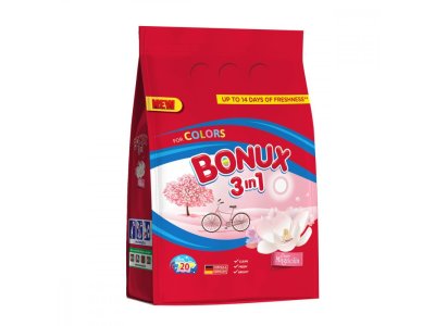 Bonux 3in1 Color Radiant Magnolia prací prášok1,5kg 20 praní