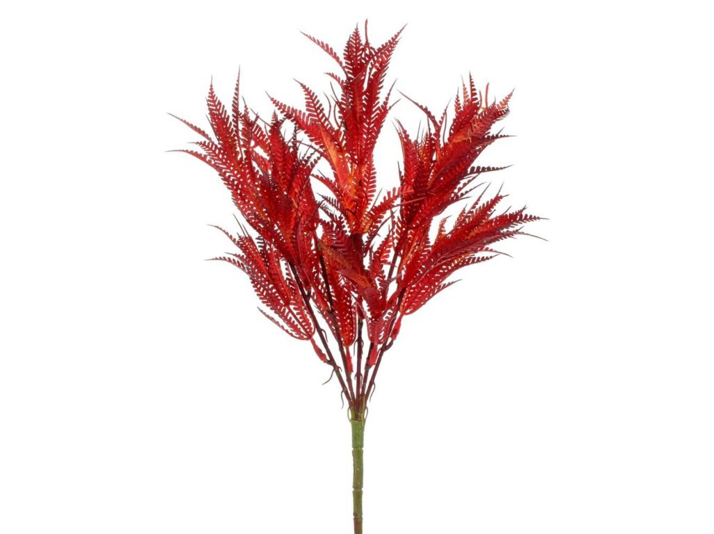 Ozdoba zápichovacia papraď 40cm červený
