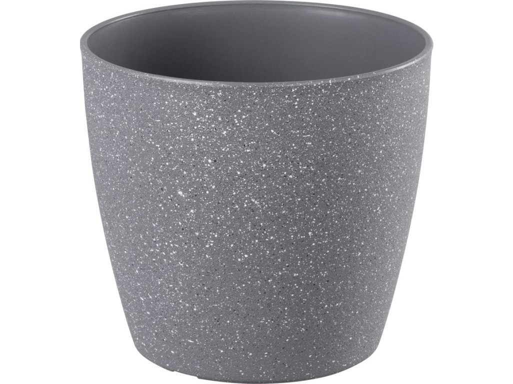 Kvetináč Strend Pro Stone, 23x20,5 cm, šedý, efekt kameňa