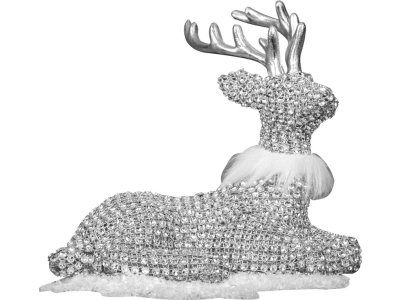 Dekorácia MagicHome Vianoce, Sob sediaci, 19x17 cm