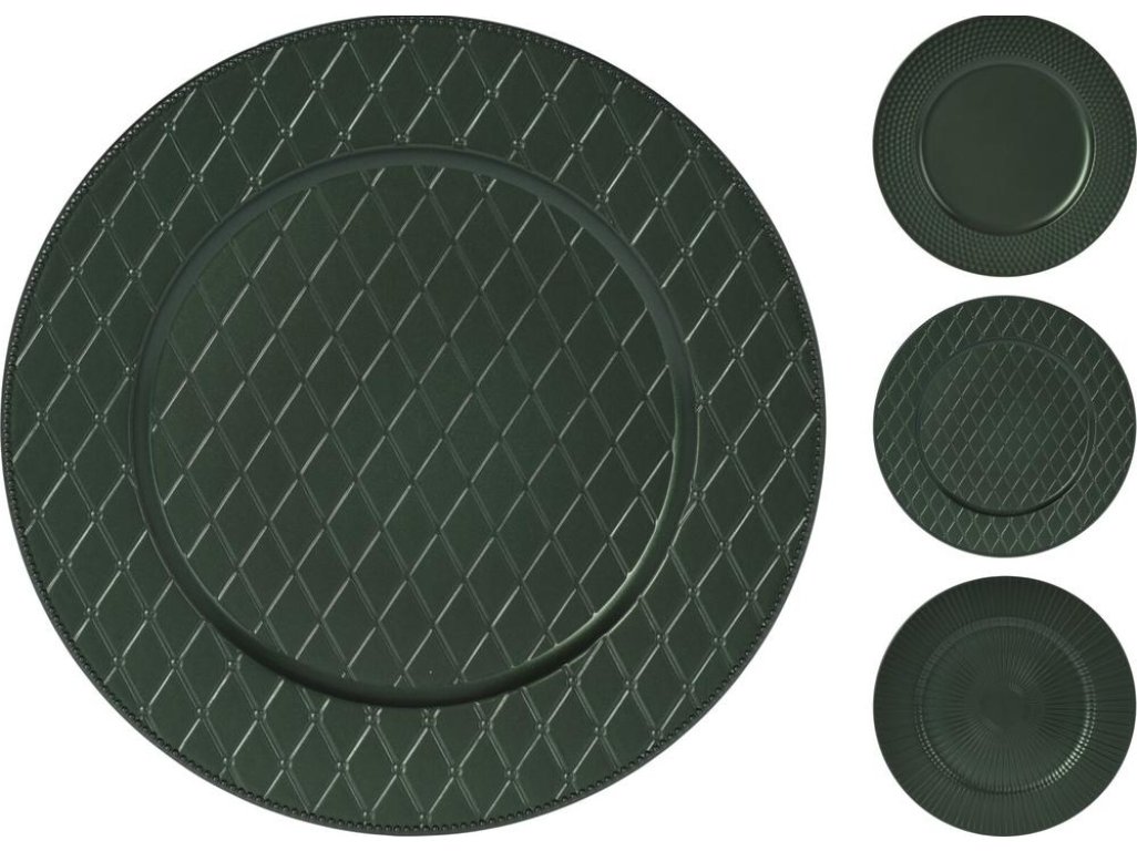 Podnos 33 cm plast zelený mix