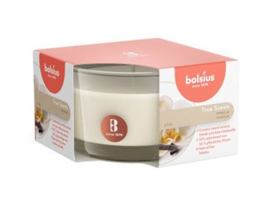Sviečka Bolsius Jar True Scents 50/80 mm, vanilka
