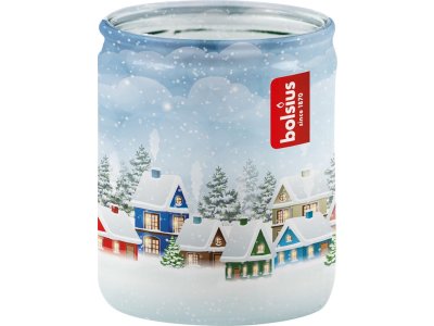 Sviečka Bolsius Glass Candle, Vianoce, biela, Amarena cherry, 82/68 mm
